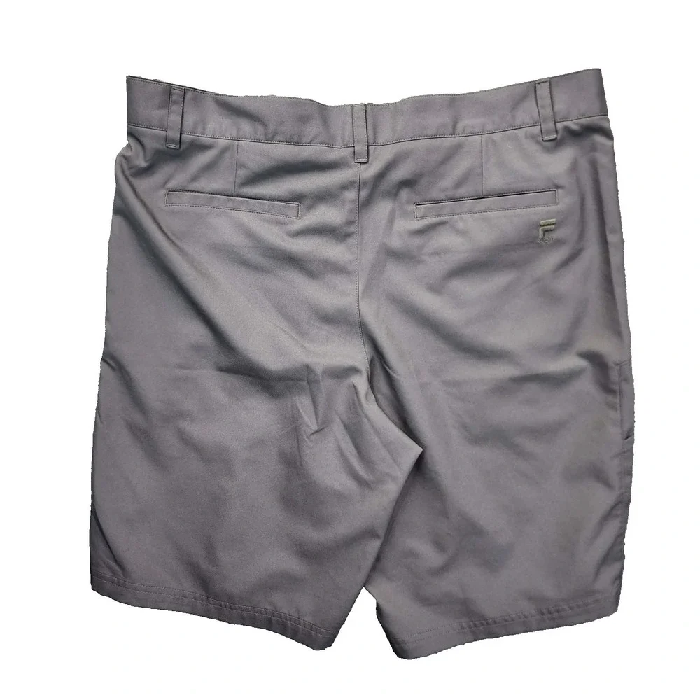 Fila Sport Golf Shorts‎ Mens 36 Gray Performance Flat Front Polyester RN 73277